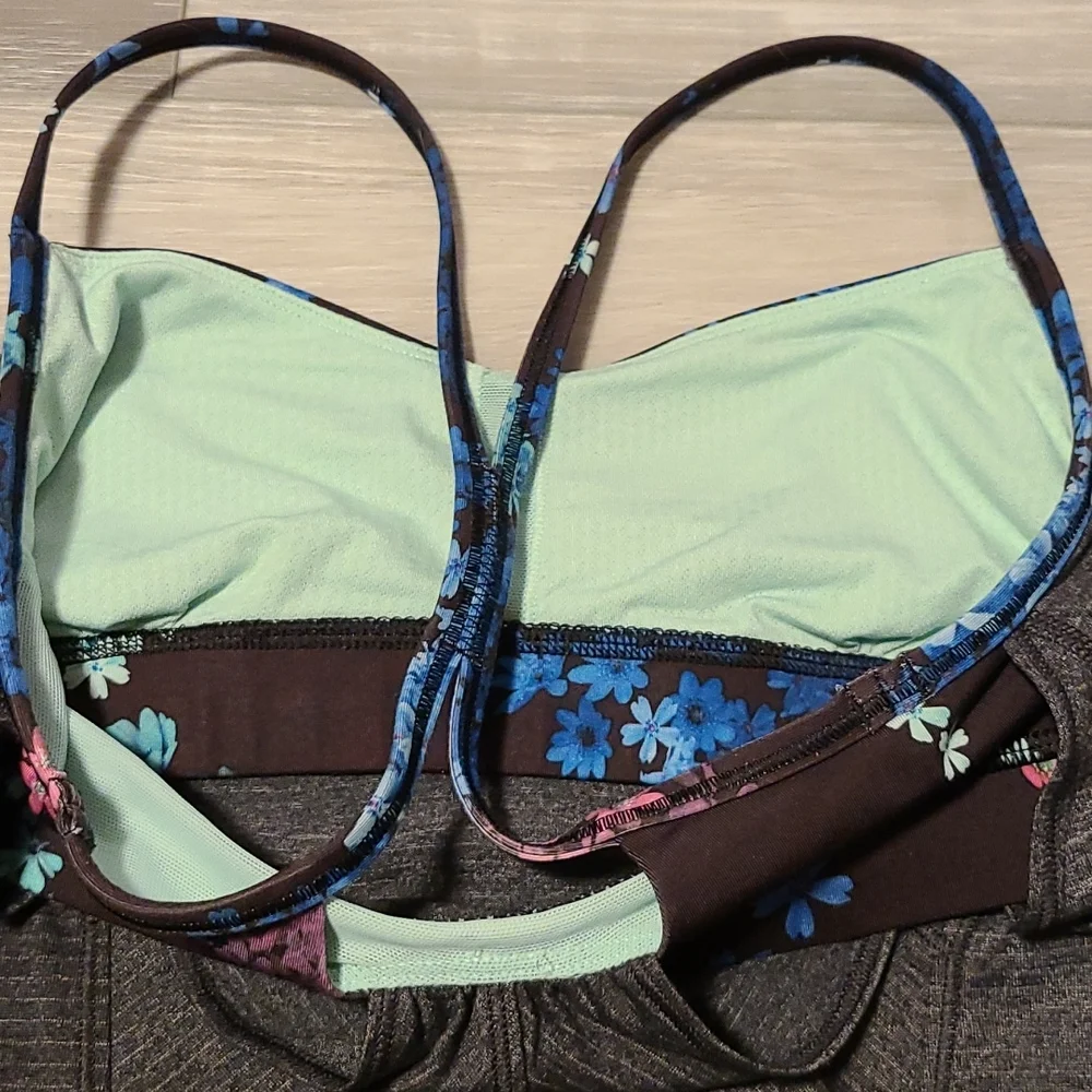 💀Lululemon Roll Out Tank in Heathered Black / Petal Pop Multi / Black - Picture 13 of 14